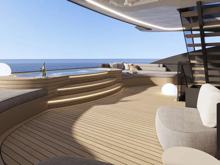 BELLO Custom 54m - main aft deck swimming pool BELLO Custom 54m - main aft deck swimming pool