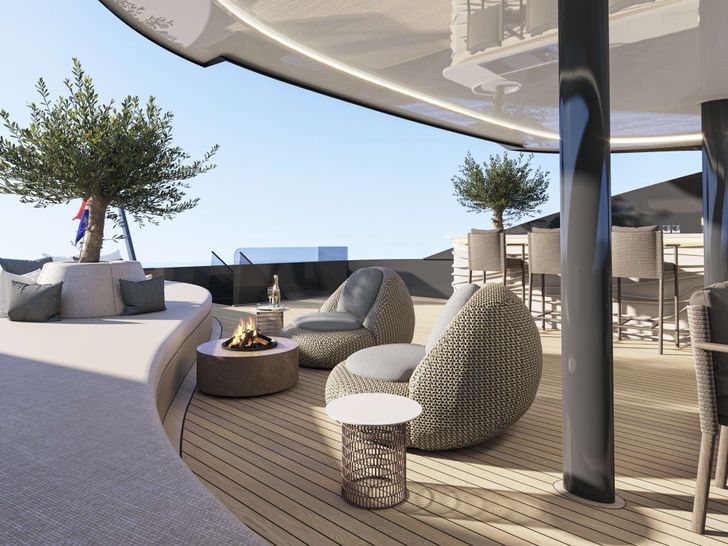 BELLO Custom 54m - outdoor lounge and sunbathing area BELLO Custom 54m - outdoor lounge and sunbathing area