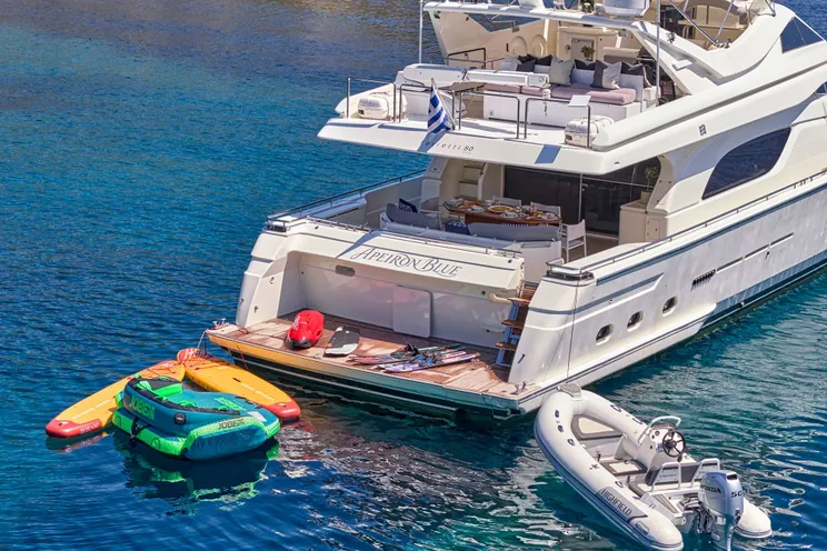Charter Yacht APEIRON BLUE - Ferretti 23m - 4 Cabins - Lavrion - Athens - Mykonos - Paros - Cyclades - Greece