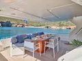 APEIRON BLUE Ferretti 23m - aft deck alfresco dining area APEIRON BLUE Ferretti 23m - aft deck alfresco dining area