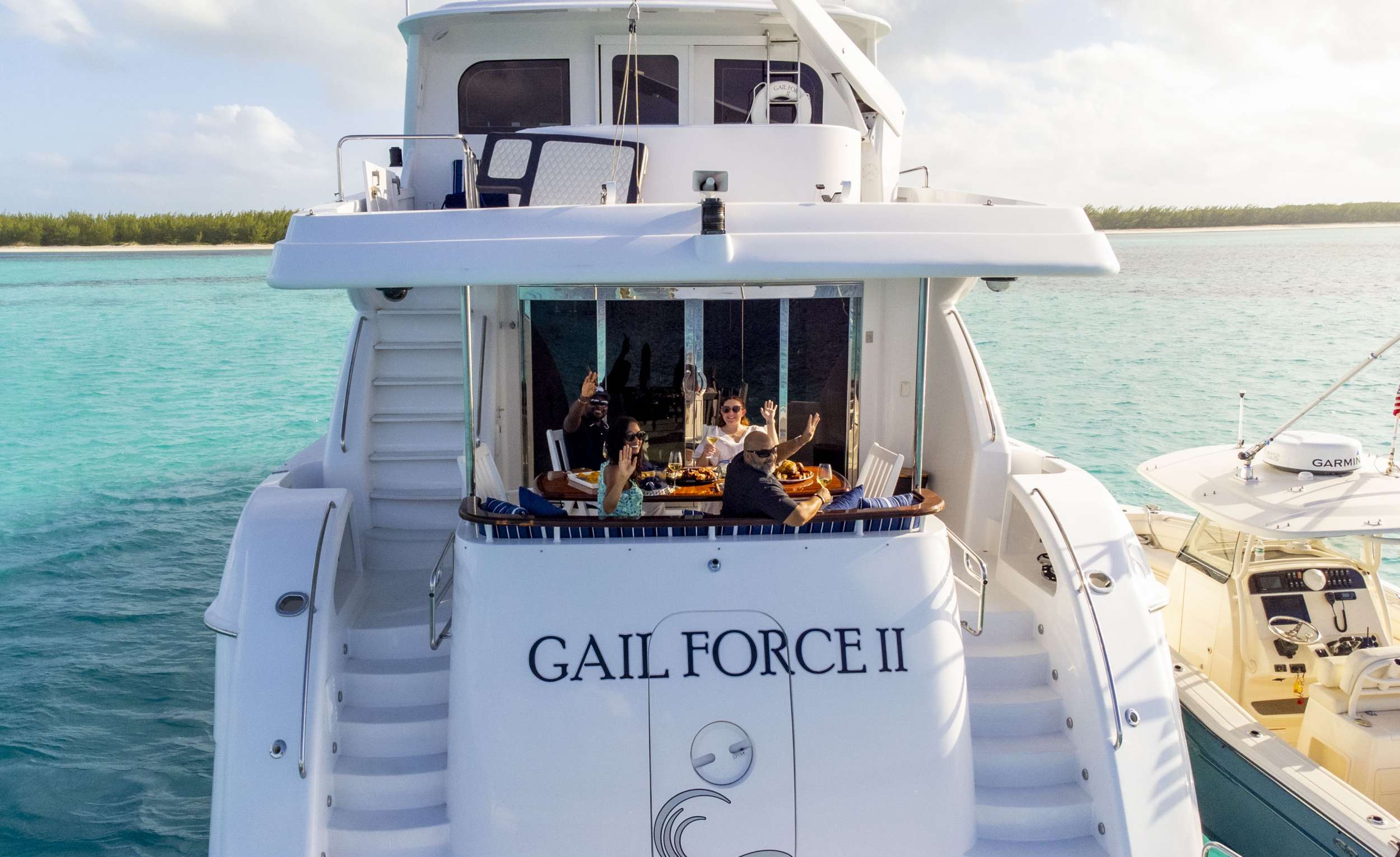 Charter Yacht GAIL FORCE II - Hatteras 80 - 4 Cabins - Nassau - Exumas - Bahamas