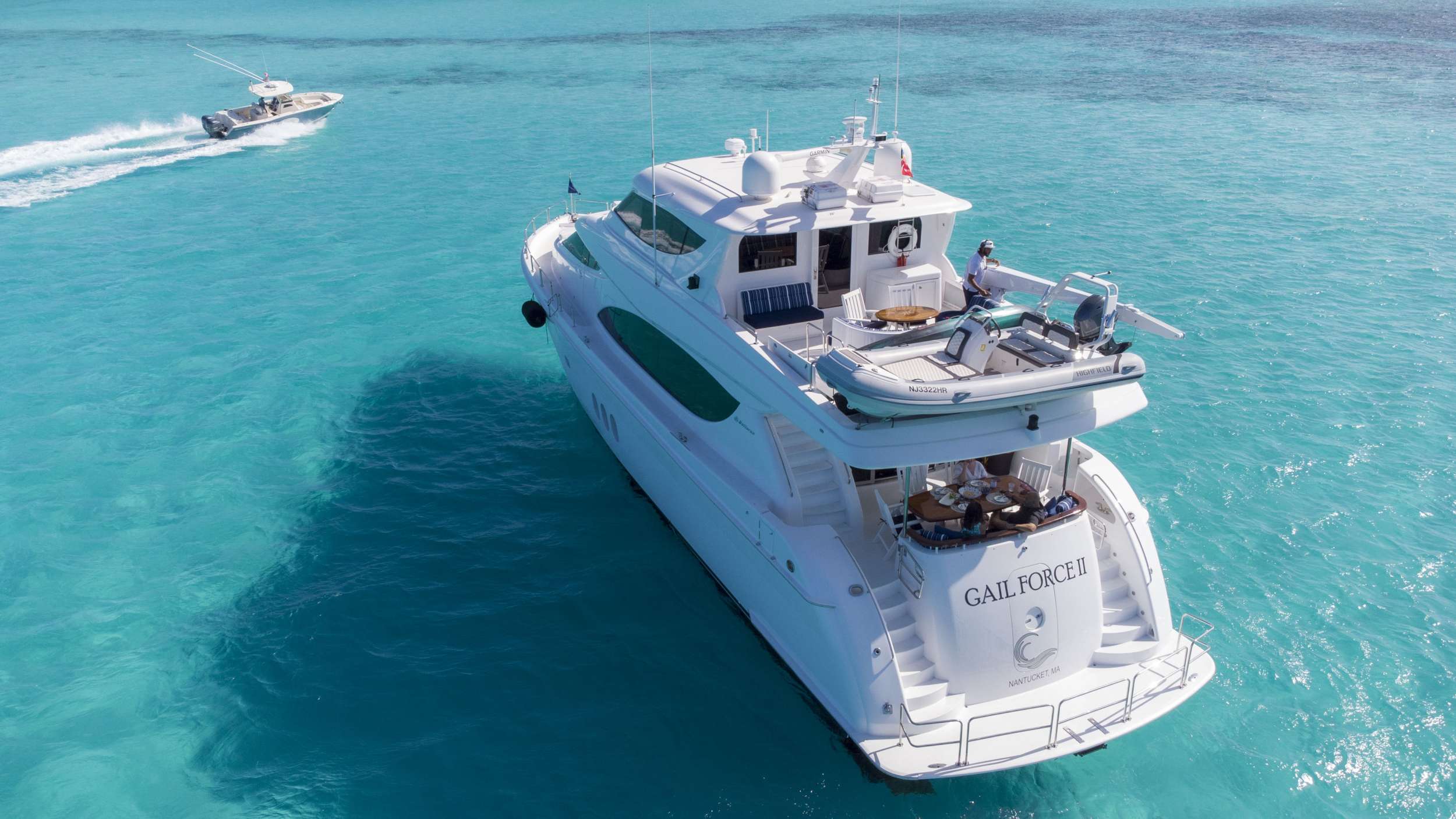 Charter Yacht GAIL FORCE II - Hatteras 80 - 4 Cabins - Nassau - Exumas - Bahamas