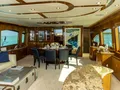 GAIL FORCE II Hatteras 80 - indoor dining area GAIL FORCE II Hatteras 80 - indoor dining area
