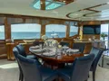 GAIL FORCE II Hatteras 80 - formal dining set up GAIL FORCE II Hatteras 80 - formal dining set up
