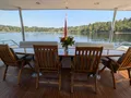 A GREAT ESCAPE Ocean Alexander 102 - aft deck alfresco dining area A GREAT ESCAPE Ocean Alexander 102 - aft deck alfresco dining area