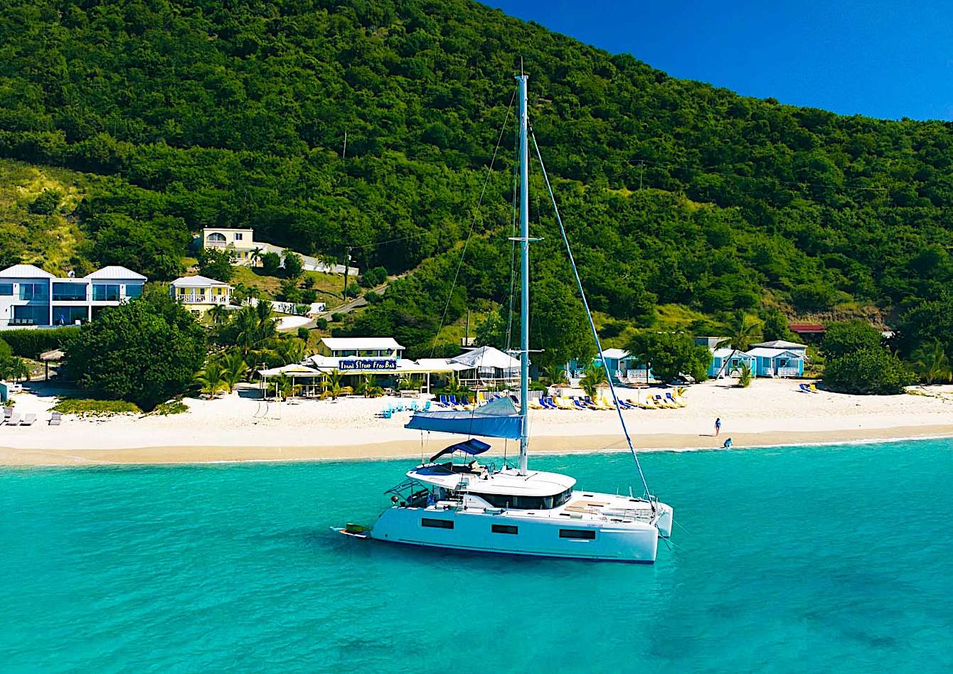 KERRY LEE Lagoon 46 - anchored near the beach