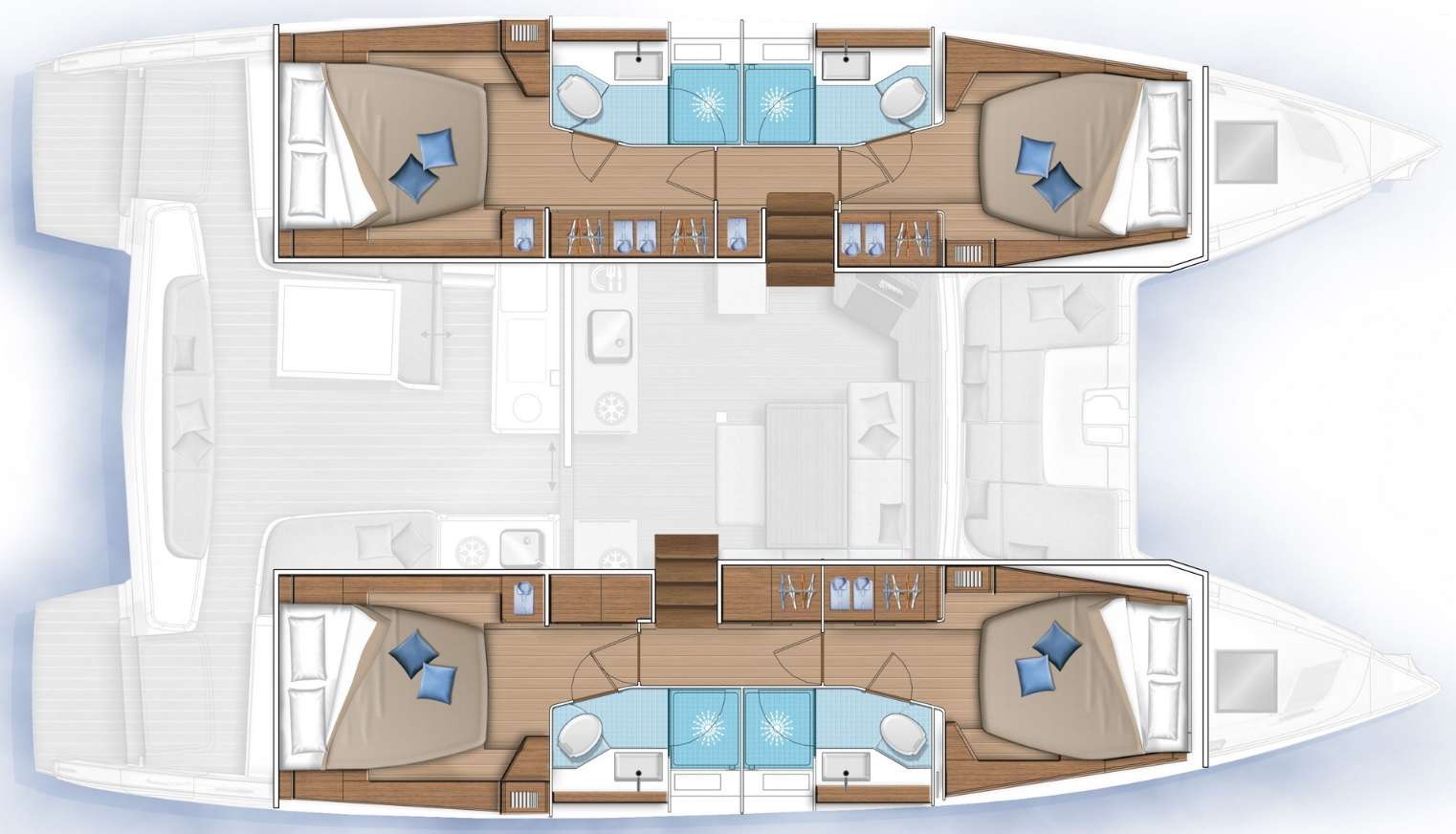 KERRY LEE Lagoon 46 - cabin layout