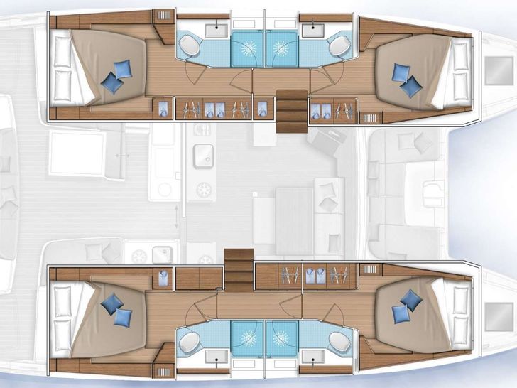 KERRY LEE Lagoon 46 - cabin layout KERRY LEE Lagoon 46 - cabin layout