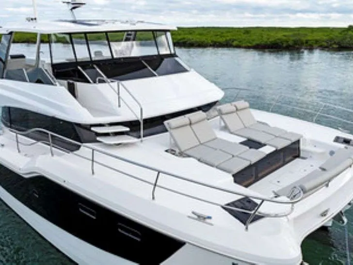 TREASURED C’s Aquila 50 - anchored bow view TREASURED C’s Aquila 50 - anchored bow view