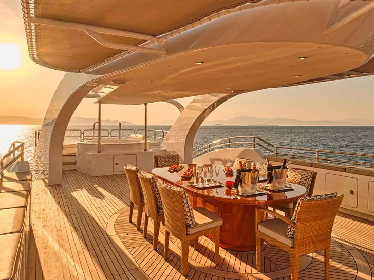OASIS ISA 47m - sundeck alfresco dining area OASIS ISA 47m - sundeck alfresco dining area