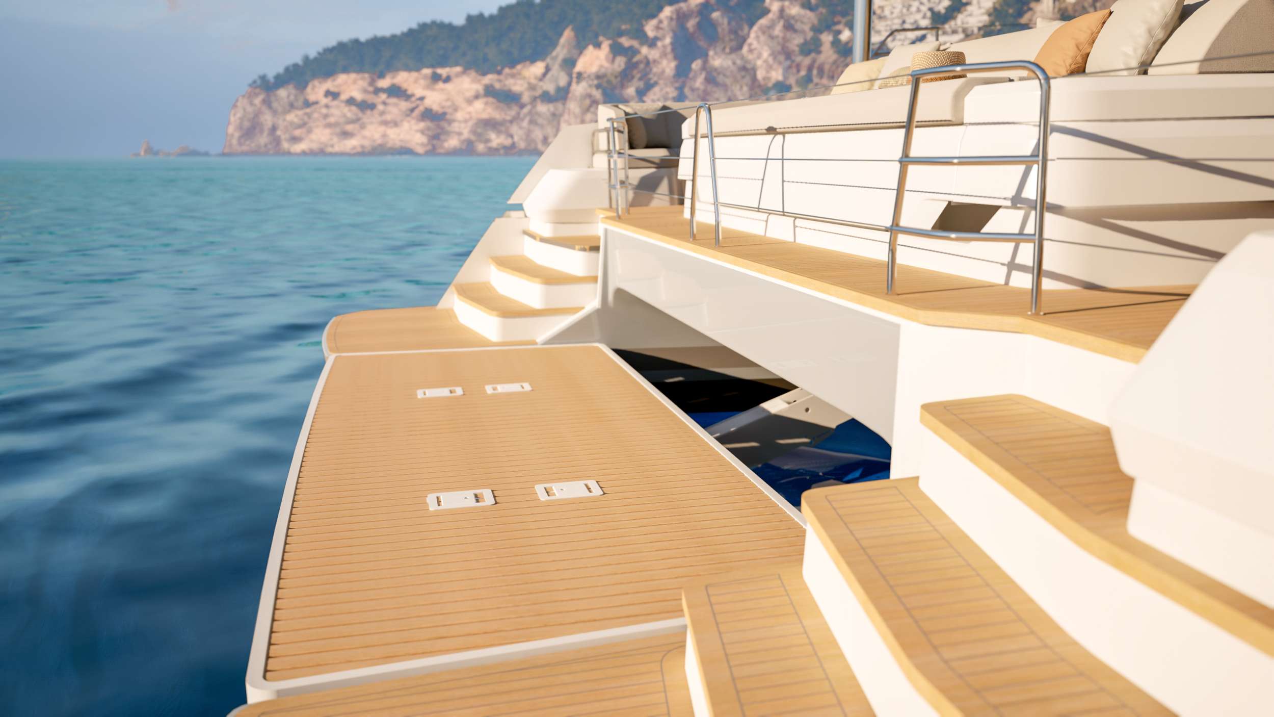 NARGIZA(Winters)Fountaine Pajot FPY 70S - aft swim platform