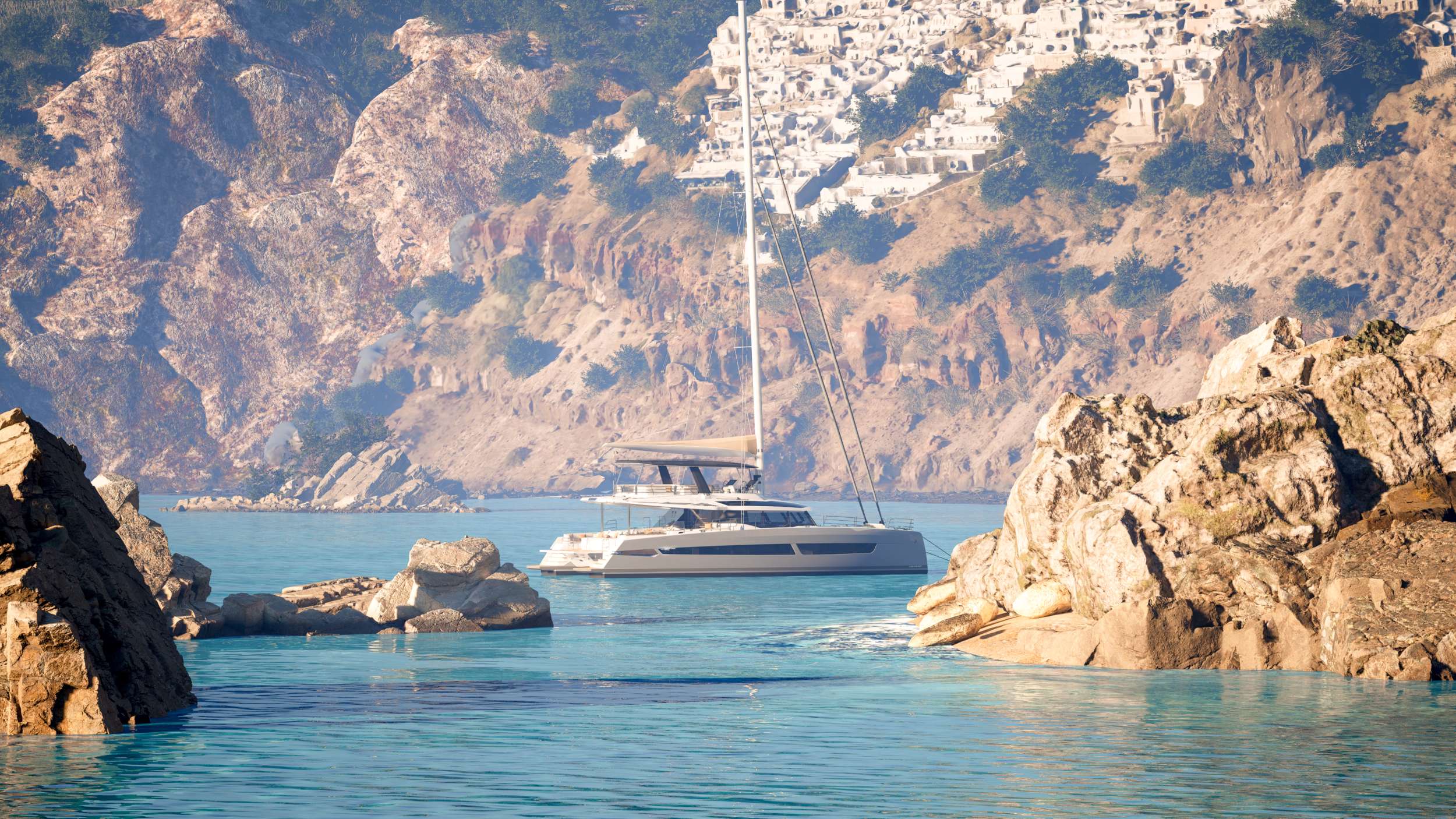 NARGIZA(Winters)Fountaine Pajot FPY 70S - anchored