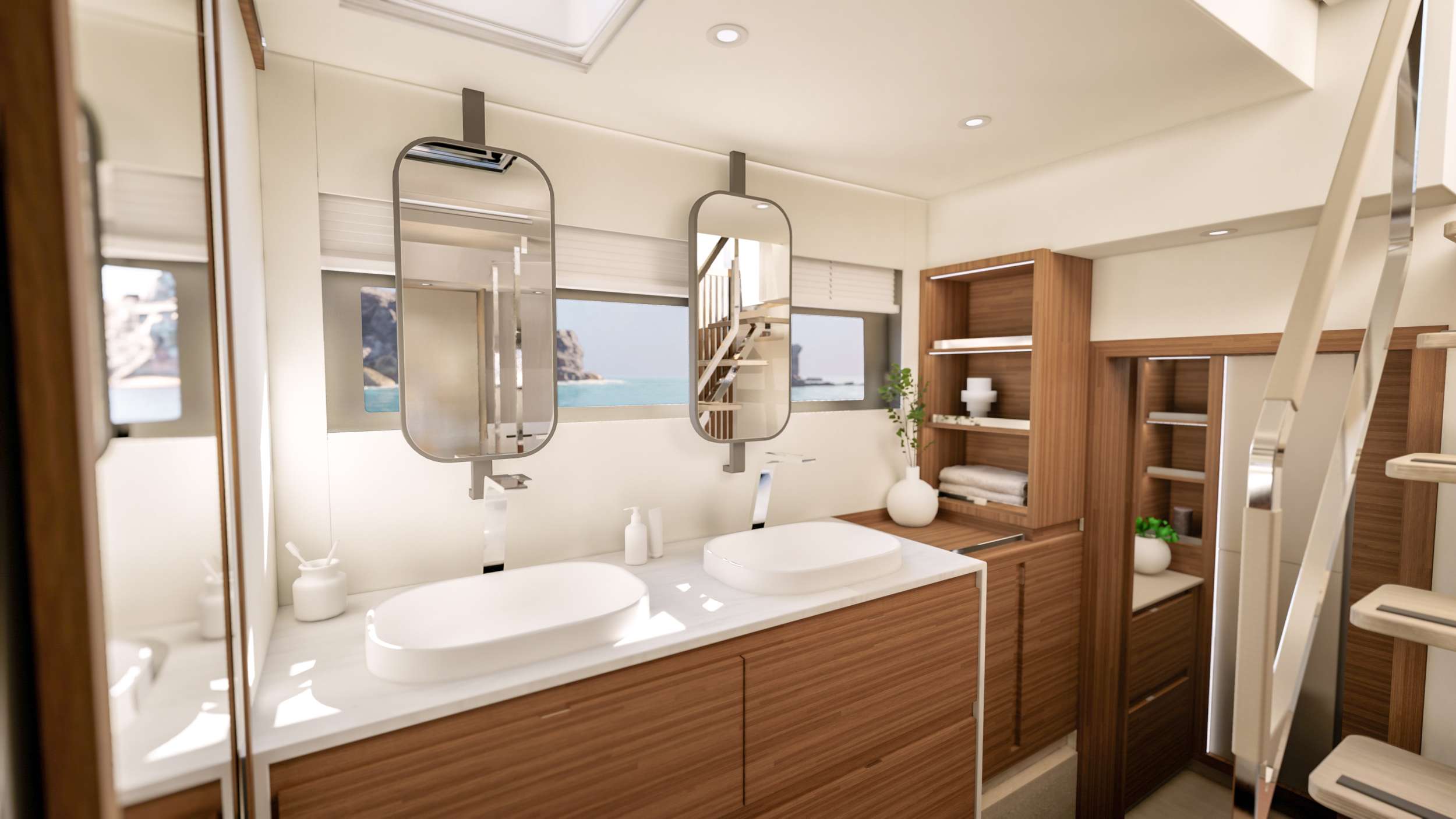 NARGIZA(Winters)Fountaine Pajot FPY 70S - master cabin bathroom