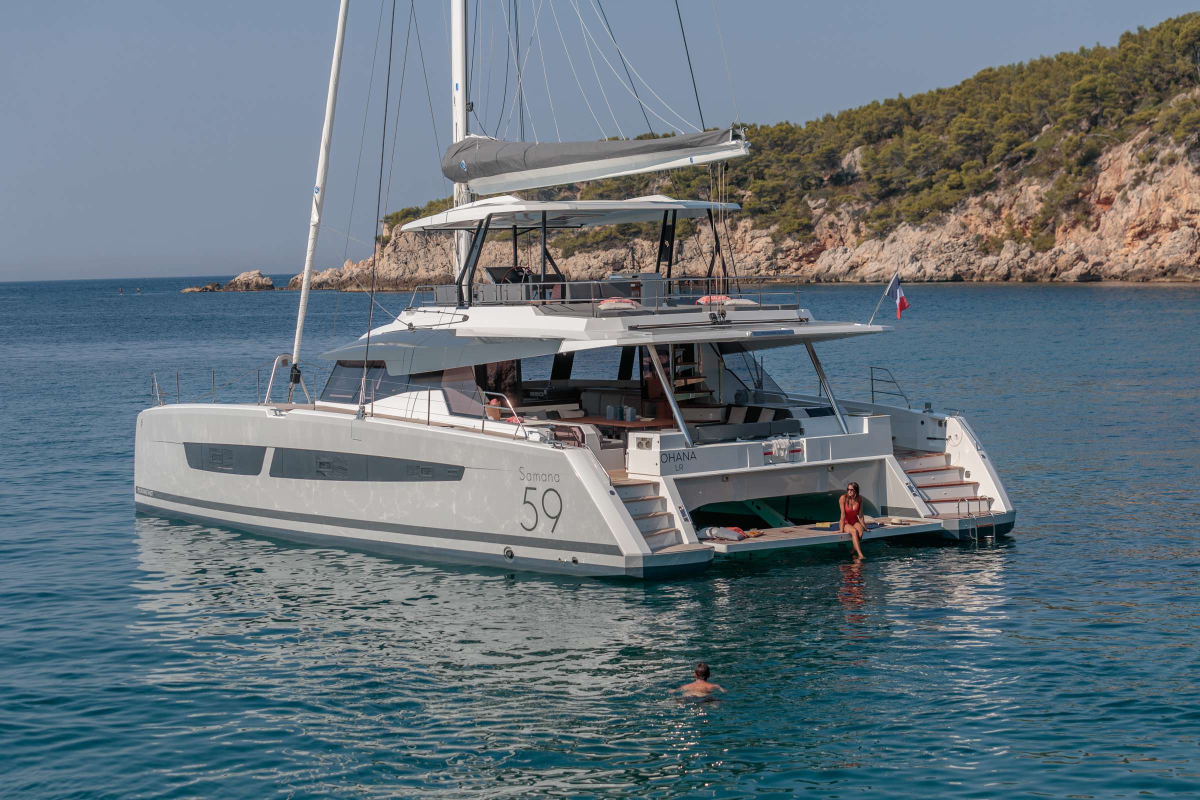 NEHALENNIA Fountaine Pajot Samana - exterior aft view