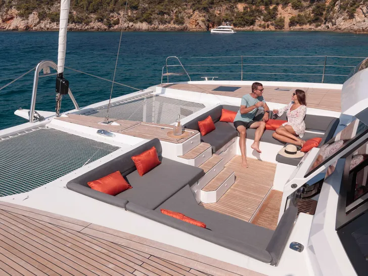 NEHALENNIA Fountaine Pajot Samana - foredeck lounge NEHALENNIA Fountaine Pajot Samana - foredeck lounge