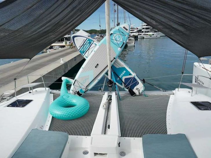 TORTUGA Lagoon 46 - foredeck net trampolines TORTUGA Lagoon 46 - foredeck net trampolines