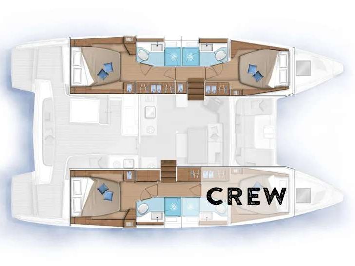 TORTUGA Lagoon 46 - cabin layout TORTUGA Lagoon 46 - cabin layout