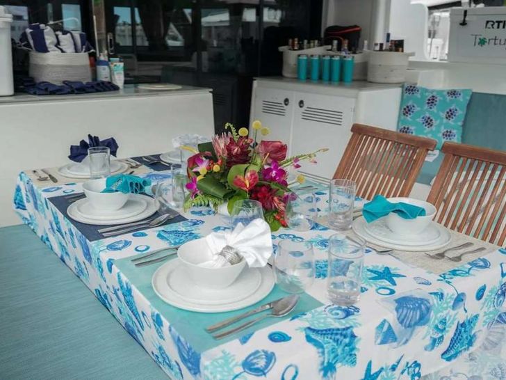 TORTUGA Lagoon 46 - aft deck alfresco dining area TORTUGA Lagoon 46 - aft deck alfresco dining area