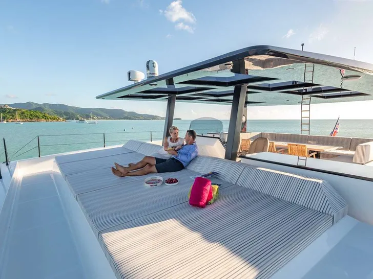 ORCA Sunreef Supreme 68 Power - flybridge bronzing area ORCA Sunreef Supreme 68 Power - flybridge bronzing area