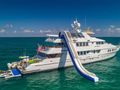 I LOVE THIS BOAT Christensen 145 - anchored with the water slide I LOVE THIS BOAT Christensen 145 - anchored with the water slide