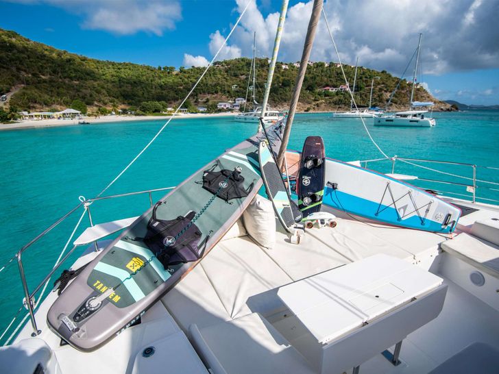BELLE VIE Bali 4.8 - water toys on the foredeck BELLE VIE Bali 4.8 - water toys on the foredeck