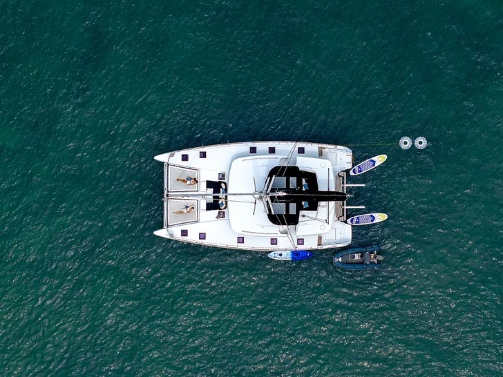 BLUE MOON Lagoon 52F - top aerial shot BLUE MOON Lagoon 52F - top aerial shot