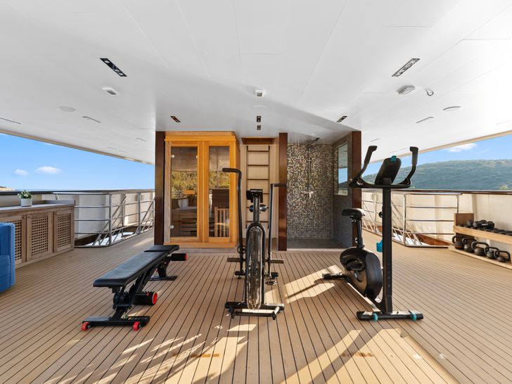 ALFA MARIO Custom 52m - gym area ALFA MARIO Custom 52m - gym area