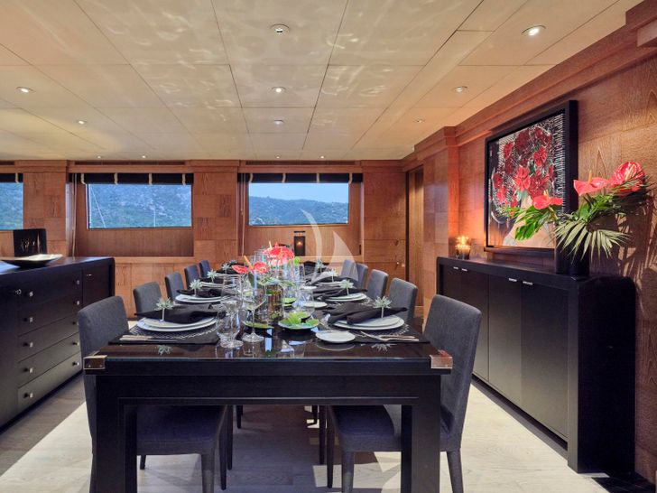 ELEMENT - main deck saloon dining table ELEMENT - main deck saloon dining table