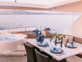 MELI Ferretti 881 - flybridge dining and jacuzzi MELI Ferretti 881 - flybridge dining and jacuzzi