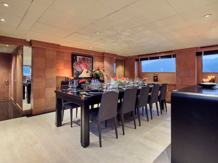 ELEMENT - main deck saloon dining table ELEMENT - main deck saloon dining table