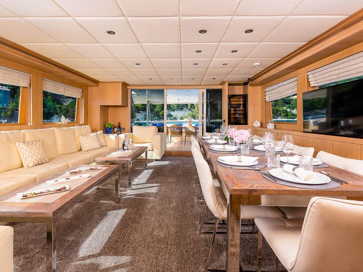 GRACE - Aegean Yachts 28m Indoor Dining