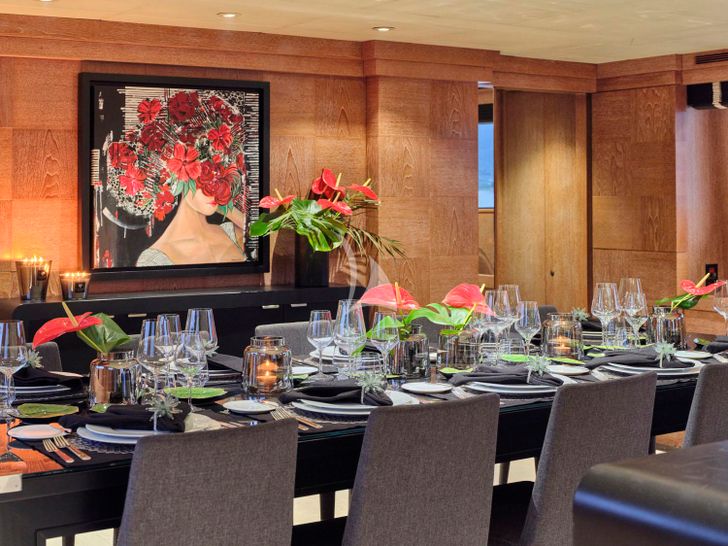 ELEMENT - main deck saloon dining table ELEMENT - main deck saloon dining table