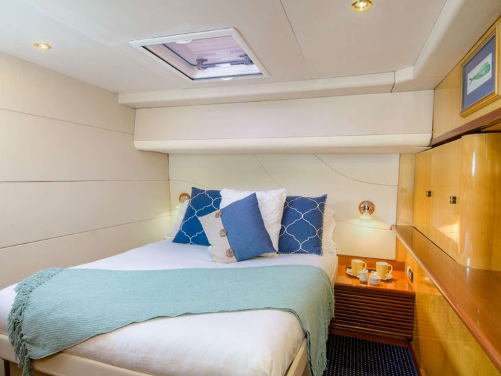 One of the aft guest queen berth suite