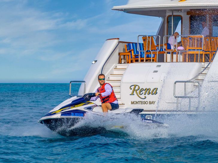 RENA NQEA 44m - jet ski by the swim platform RENA NQEA 44m - jet ski by the swim platform