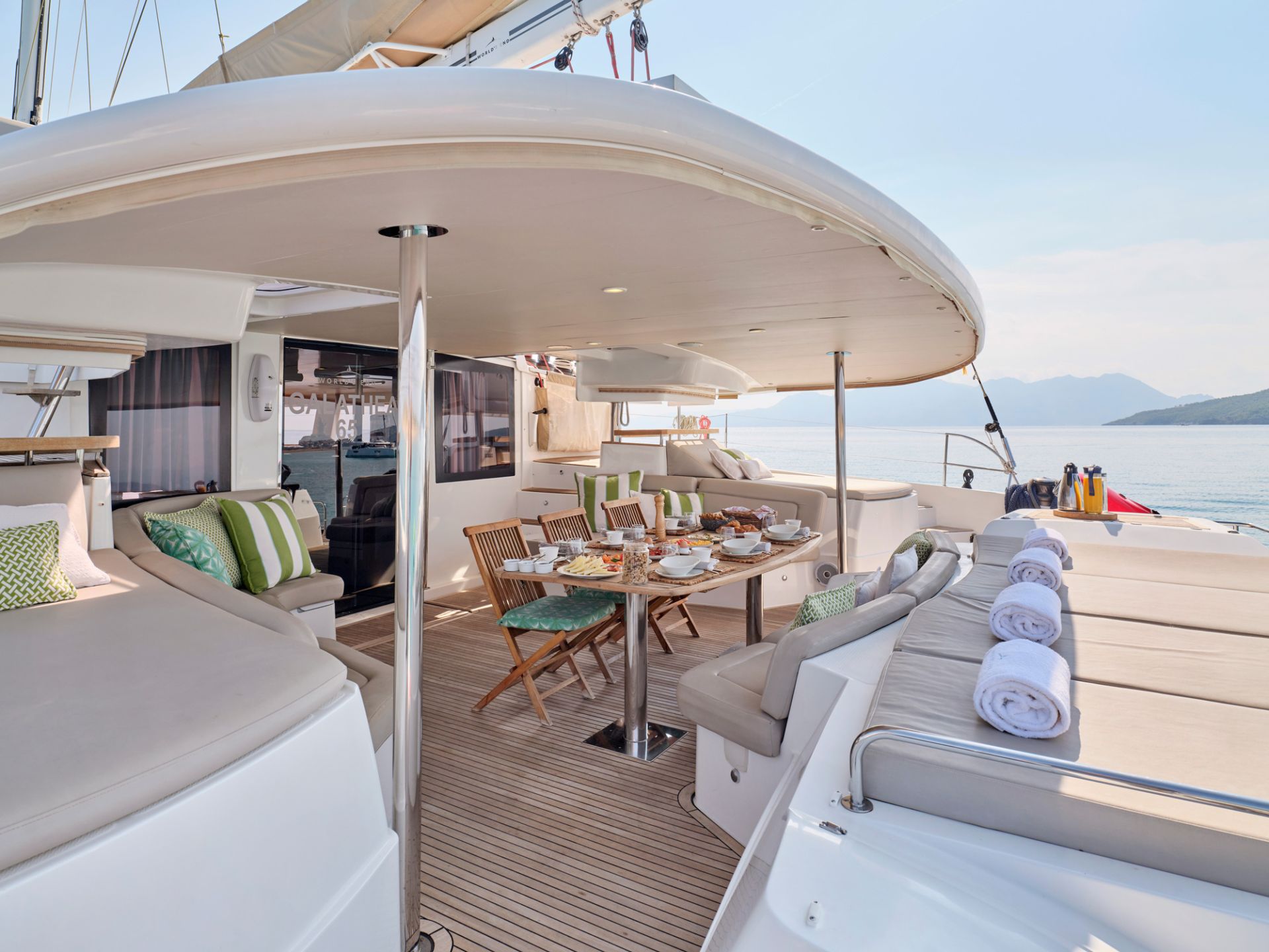 Charter Yacht WORLD`S END - Fountaine Pajot Galathea 65 - 5 Cabins - Athens - Mykonos - Cyclades - Greece - Praslin - Seychelles - Indian Ocean