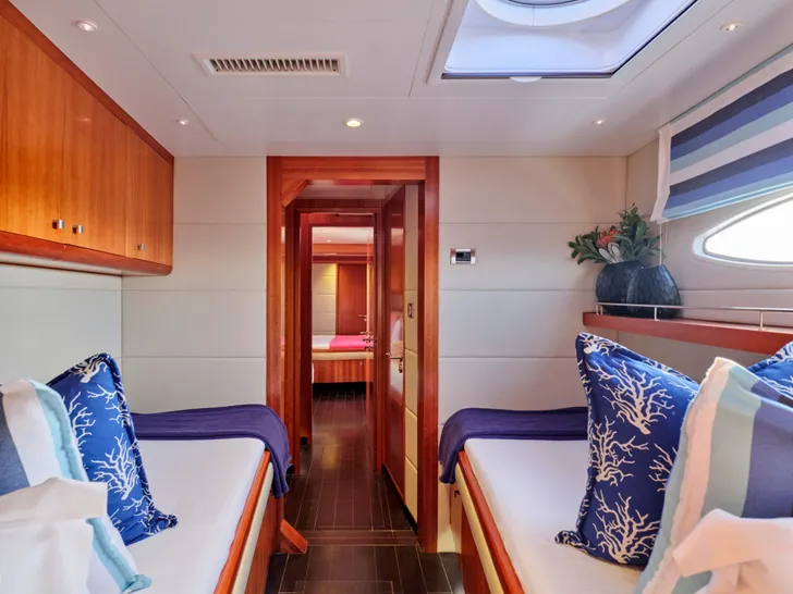 WORLD'S END Fountaine Pajot Galathea 65 - twin cabin entrance WORLD'S END Fountaine Pajot Galathea 65 - twin cabin entrance