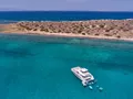 ELLY Fountaine Pajot Power 67 - drone shot anchored ELLY Fountaine Pajot Power 67 - drone shot anchored