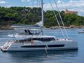 SERENISSIMA III Fountaine Pajot 80 - anchored side profile SERENISSIMA III Fountaine Pajot 80 - anchored side profile