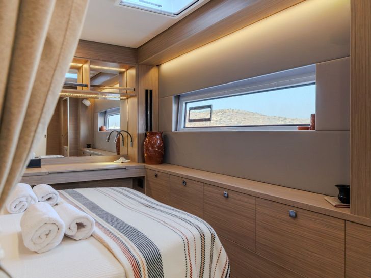 WISH Lagoon 60 - master cabin window WISH Lagoon 60 - master cabin window