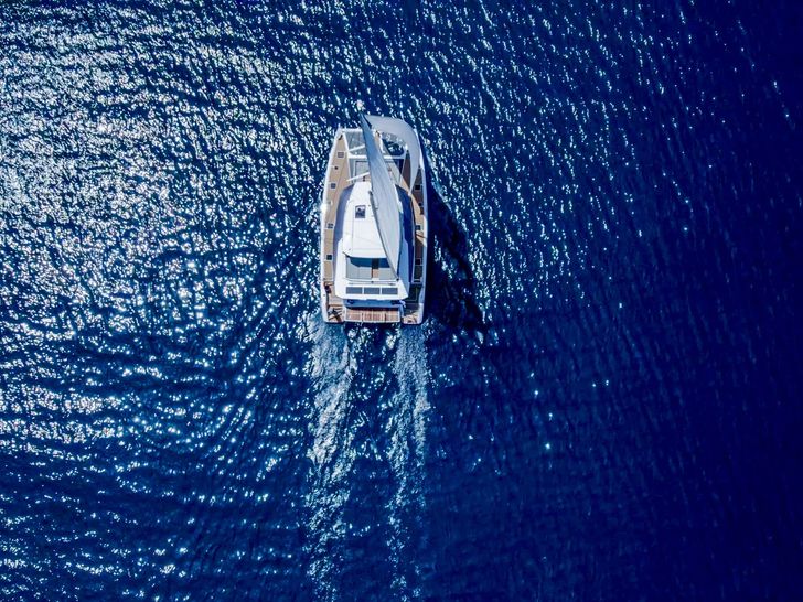 ASTORIA Fountaine Pajot Samana 59 - top aerial shot ASTORIA Fountaine Pajot Samana 59 - top aerial shot