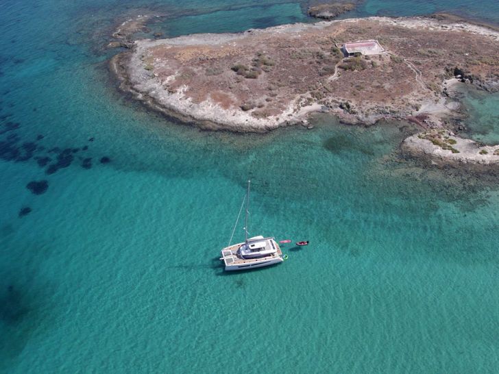 ASTORIA Fountaine Pajot Samana 59 - drone shot ASTORIA Fountaine Pajot Samana 59 - drone shot