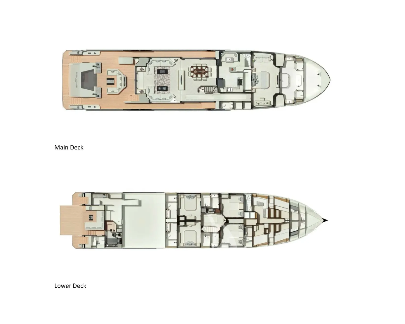 BOA VIDA Ocean Alexander 35R - main deck and cabin layout
