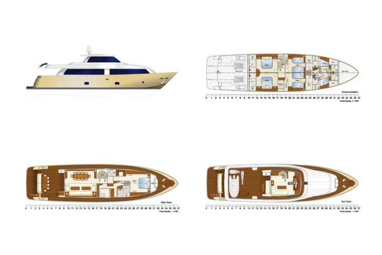 Layout for GRACE Aegean Yachts 28m - layout 2