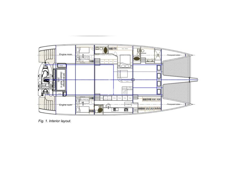 HOUBARA Sunreef 82 DD - cabin deck layout HOUBARA Sunreef 82 DD - cabin deck layout