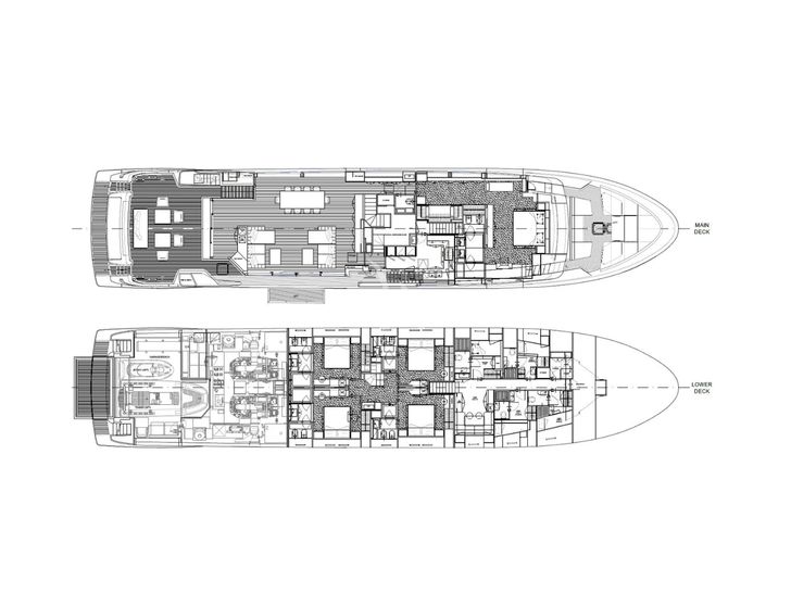 VAUBAN Sanlorenzo SL120 Asymmetric - interior layout VAUBAN Sanlorenzo SL120 Asymmetric - interior layout