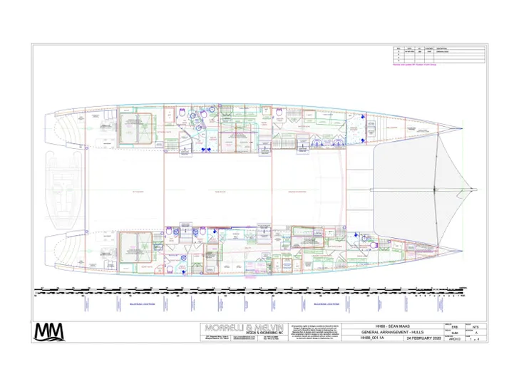 CRAZY LOVE Hudson HH88 - main deck layout CRAZY LOVE Hudson HH88 - main deck layout