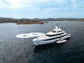 NOCTURNE Benetti B.Now 50m - anchored aerial shot NOCTURNE Benetti B.Now 50m - anchored aerial shot