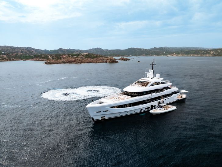 NOCTURNE Benetti B.Now 50m - anchored aerial shot NOCTURNE Benetti B.Now 50m - anchored aerial shot