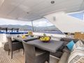 ANNABEL II Horizon 30m - sundeck dining area ANNABEL II Horizon 30m - sundeck dining area