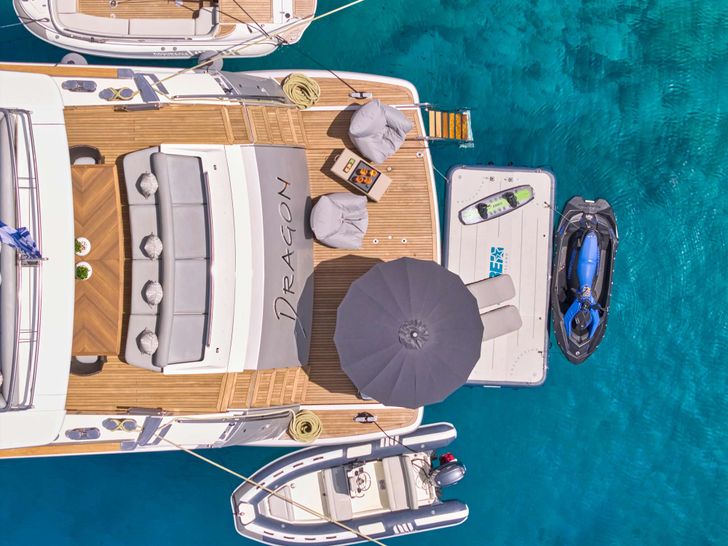 DRAGON Guy Couach 37m - top aft shot DRAGON Guy Couach 37m - top aft shot